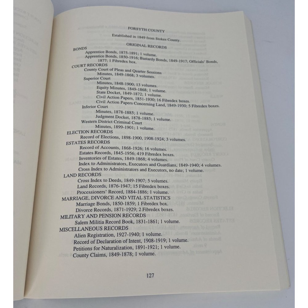 1997 Guide to Research Materials in the North Carolina State Archives Book - Picture 6 of 6